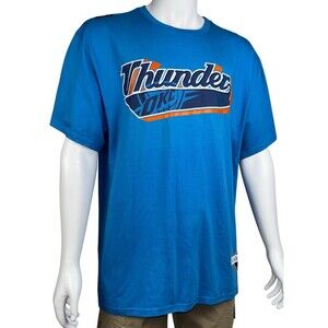 Oklahoma City Thunder UNK NBA T-Shirt XL Blue Dugout Tee OKC Fan Gear Fanzz New